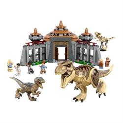 LEGO Jurassic World - Besøgscenter T.Rex- og raptor-angreb indhold