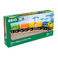 BRIO World gostog med tre vogne æske