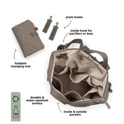 Done by Deer - Puslerygsæk Taupe indhold