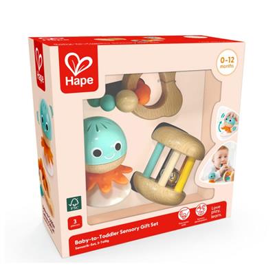 Hape - Baby-To-Toddler Sensory Gift Set