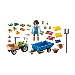 Playmobil Country - Traktor med Anhænger indhold