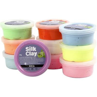 Silk Clay - Neon farver (10 x 40 g)