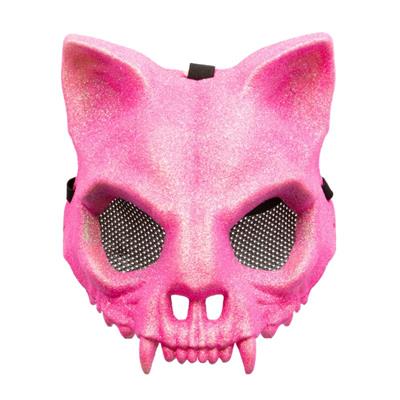 Pink Skelet Kat Maske