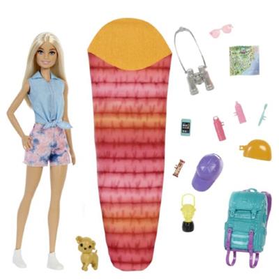 Barbie - Camping Dukke med Hundehvalp Malibu