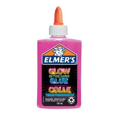 Elmers - Klar Lim Glow Pink (147 ml)