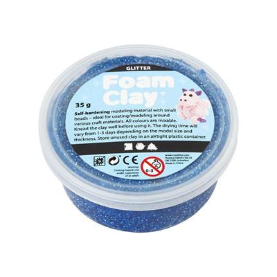 Foam Clay Glitter blå