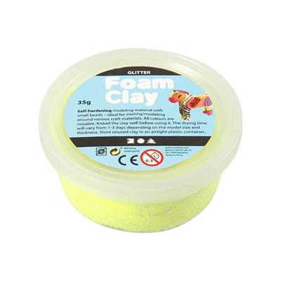 Foam Clay Gul glitter