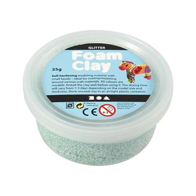 Foam Clay Lysegrøn glitter