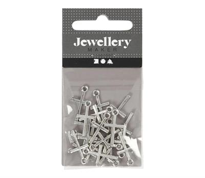 Kors Vedhæng (10x18mm Forsølvet)