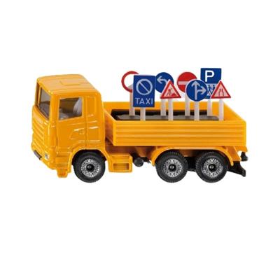 legetoejs-gul-lastbil-med-vejskilte-siku