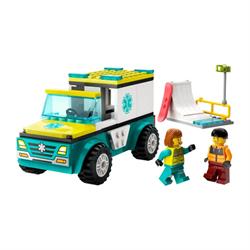 LEGO City - Ambulance Og Snowboarder Indhold