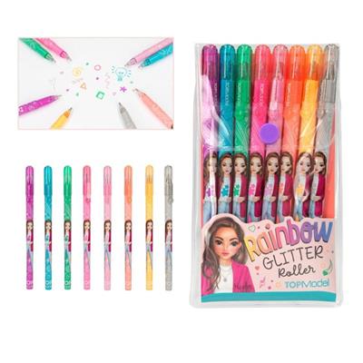 TopModel - Glitter Gelpen sæt M. 8 Farver