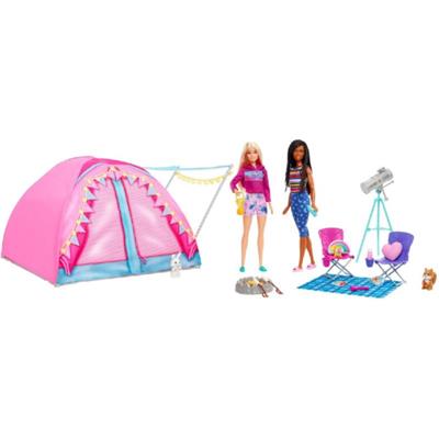 Barbie - Camping Brooklyn og Malibu Telt med Dukker