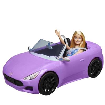 Barbie - Bil Cabriolet med Dukke (Lilla)
