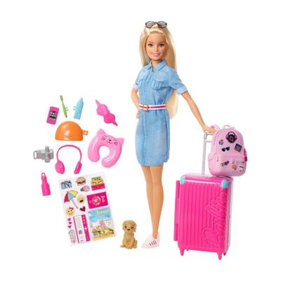 Barbie - Rejse Barbie og tilbehør