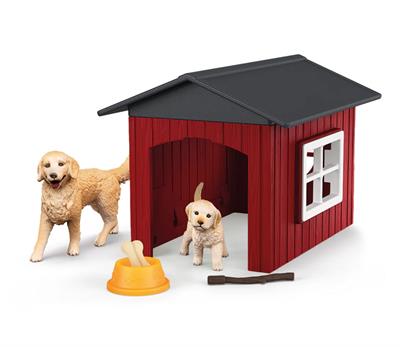 Schleich - Dog Kennel With 2 Golden (42722)