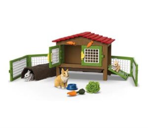 Schleich - Rabbit Hutch With 3 Rabbits (42728)