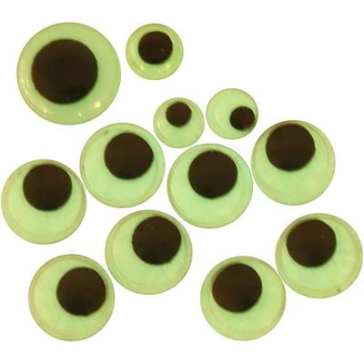 Rulleøjne - 30 stk med ass. farver ( str. 8+10+14 mm)