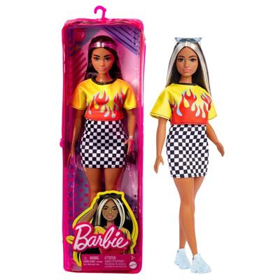 barbie-fashionistas-dukke-med-sort-hvid-ternet-nederdel Barbie Fashionsistas - Dukke med Ternet Nederdel