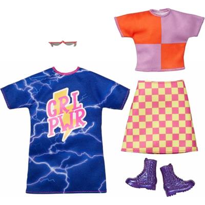 barbie-toej-pakke-kjole-lang-troeje-top-nederdel-solbriller-og-sko Barbie - Tøjpakke