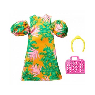 barbie-toejsaet-med-orange-kjole-taske-og-haarbaand