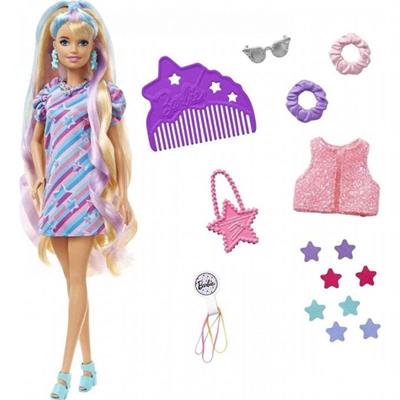 Barbie Totally Hair - Dukke (Stjernet kjole)
