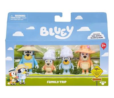 bluey-holidayfigurer4pk Bluey - Holiday Figurer 4pk