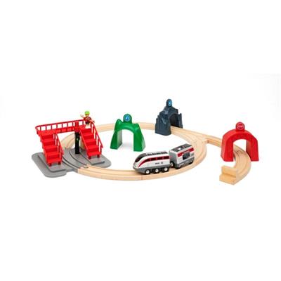 BRIO World Smart Tech Togbane med action tunnel