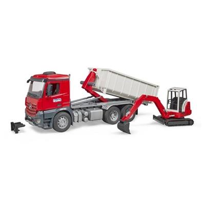 bruder-actros-lastbil-og-minigraver
