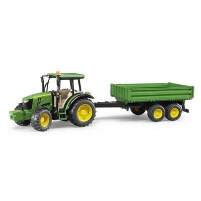 bruder-john-deere-5115-m-traktor-med-tippelad-groen bruder-john-deere-5115-m-traktor-med-tippelad-groen