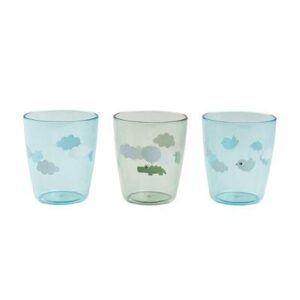 Done by Deer - Mini Glas (Happy Clouds Green)