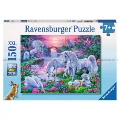 Enhjørninger I Solnedgangen Puslespil (150 pcs XXL)