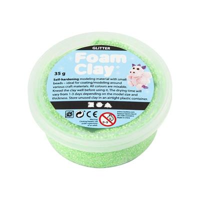 Foam Clay Glitter grøn