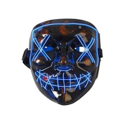 ledmaskeblaa LED Horror Maske Blå
