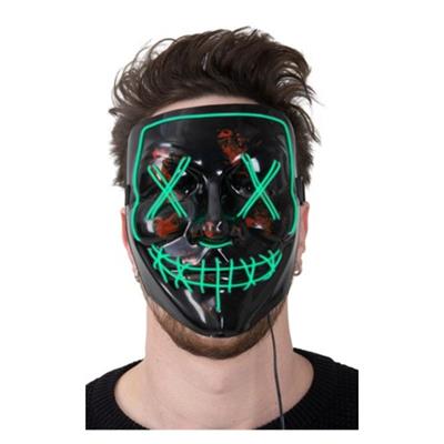 ledmaskegron LED Horror Maske Grøn