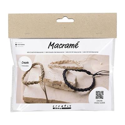 mini-diy-kit-macrame-armbaand-sort-oiven-sand Mini DIY Kit - Macramé Armbånd (Sort