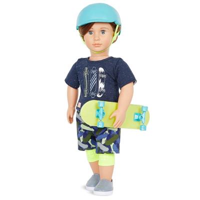 our-generation-dukke-drenge-theodore-med-skateboard Our Generation - Drenge Dukke Theodore med Skateboard