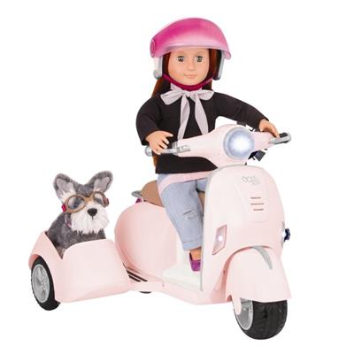 our-generation-scooter-med-sidevogn