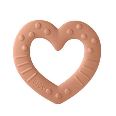 BIBS Bidering - Hjerte Peach (1 stk.)