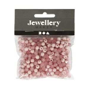 Plastperler - Rosa (40 gram)