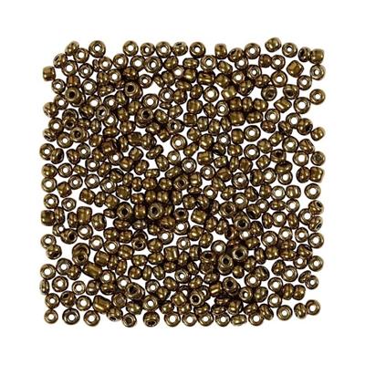 rocaiperler-25-gram-gennemfarvet-bronze