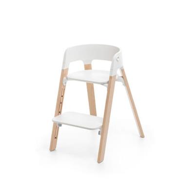 White/Natural Oak Højstol Stokke Steps