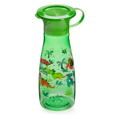 wowkop-groen-350ml- WOW Kop Mini Spildfri (Grøn M. Dinosaurer)