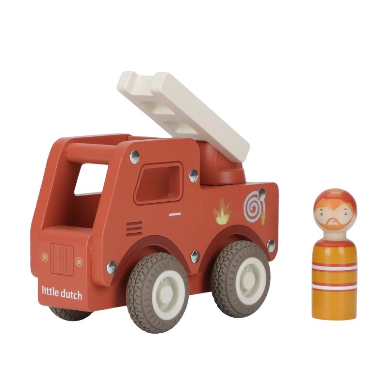 Little Dutch Brandbil med træfigurer