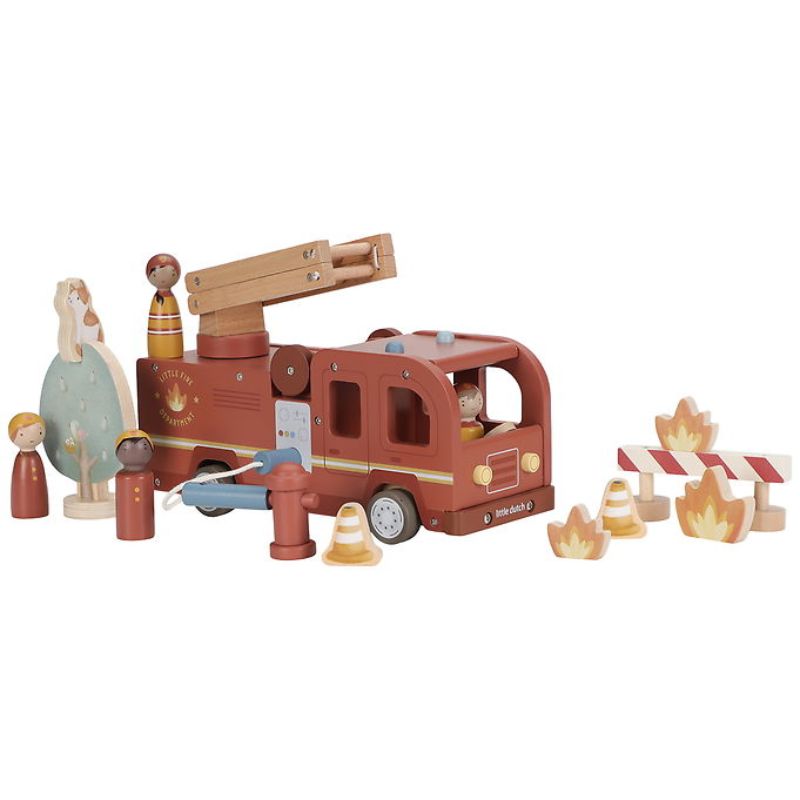 Little-dutch-brandbil-med-traefigurer Little Dutch Brandbil med Træfigurer