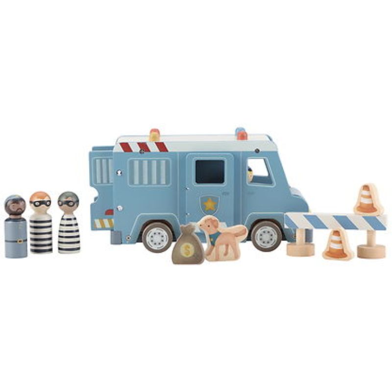 Little Dutch politibil med træfigurer
