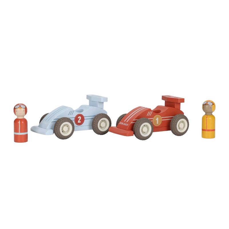 Little Dutch - Racerbiler med Træk-Slip