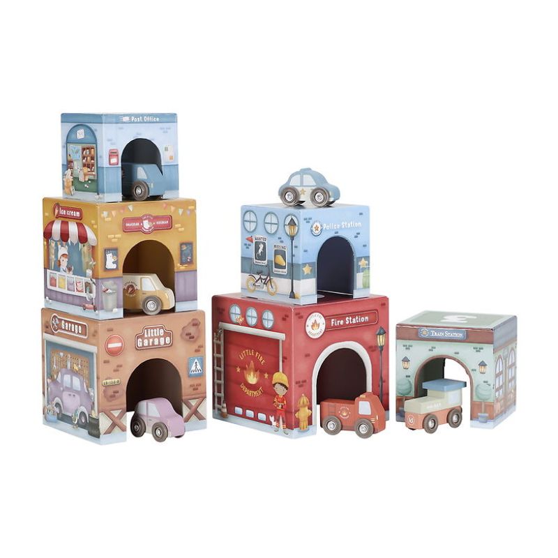 Little-dutch-stabelkasse-med-6-biler Little Dutch stabelkasse inkl. 6 biler