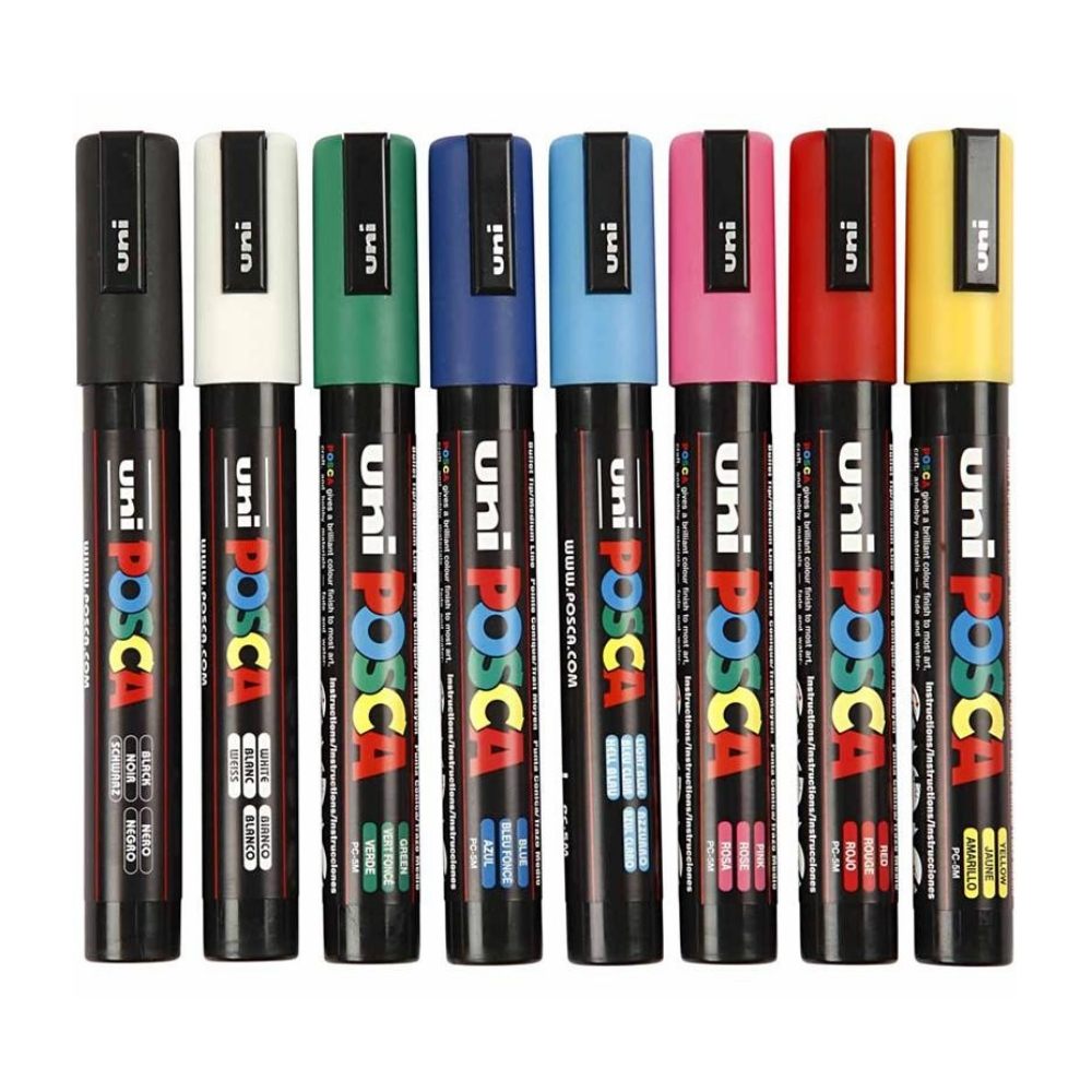 Posca tusch, 8 stk. (2,5 mm)