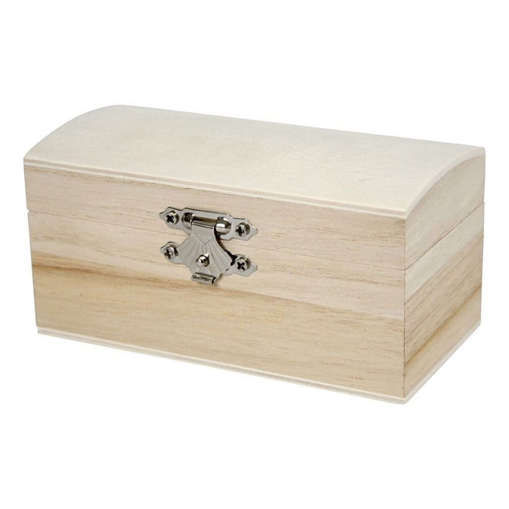 Skattekiste i Træ med Lås (11,5 cm)